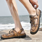 â�°Last Day! 60% OFF ğŸ”¥souatsoleÂ® Men's Genuine Leather Breathable 2-in-1 Orthopedic Sandals
