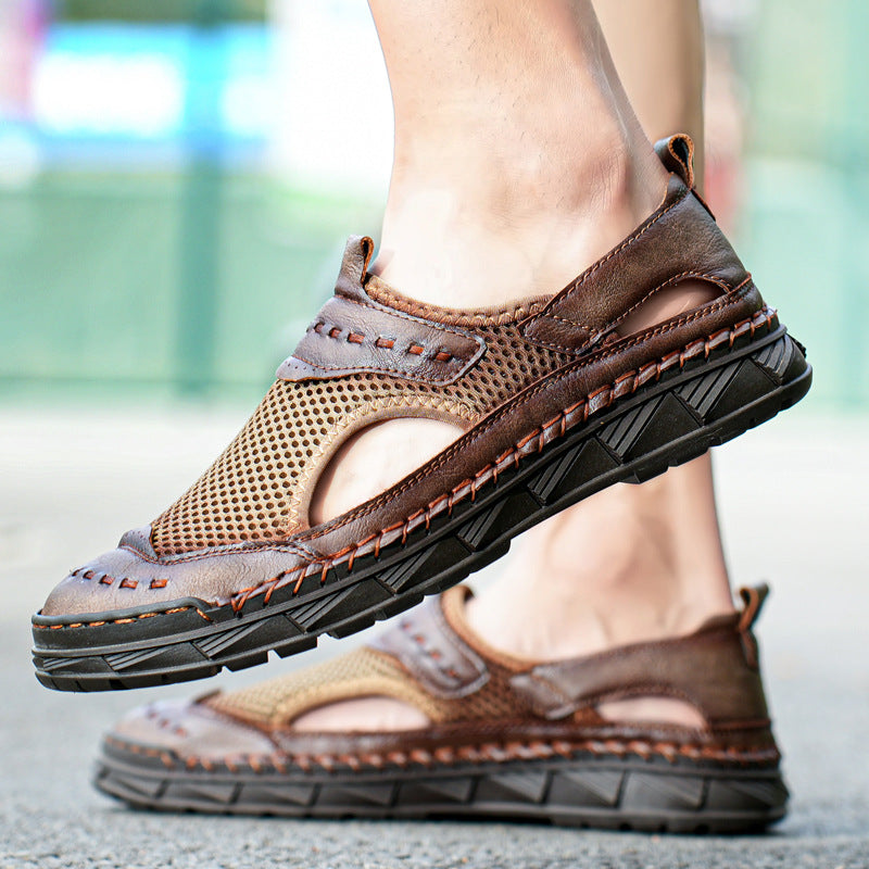 â�°Promotion - 60% OFFğŸ”¥ Men's Hand-Stitched Outdoor Casual Beach Sandals