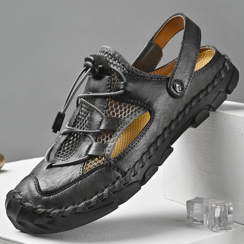 â�°Last Day! 60% OFF ğŸ”¥souatsoleÂ® Men's Genuine Leather Breathable 2-in-1 Orthopedic Sandals