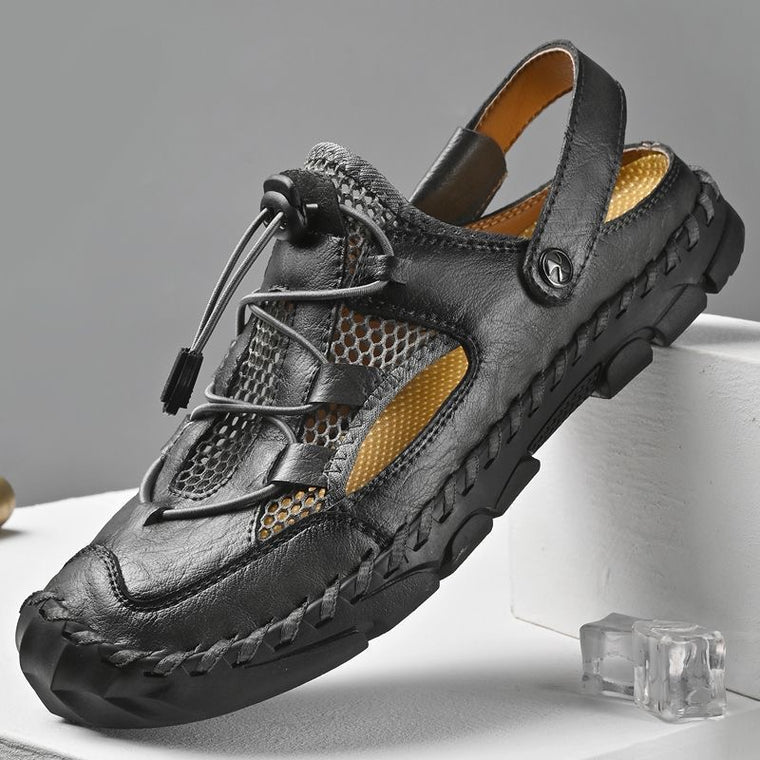 â�°Last Day! 60% OFF ğŸ”¥souatsoleÂ® Men's Genuine Leather Breathable 2-in-1 Orthopedic Sandals