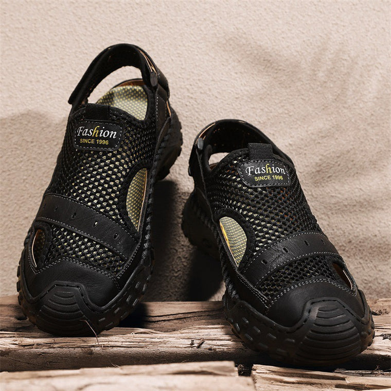 â�°Last Day! 60% OFF ğŸ”¥souatsoleÂ® Men's Genuine Leather Breathable Outdoor Orthopedic Sandals