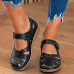 LAST DAY 70% OFF  Orthopedic Leather Mary Jane Sandals - Perforated Design & Grip Sole