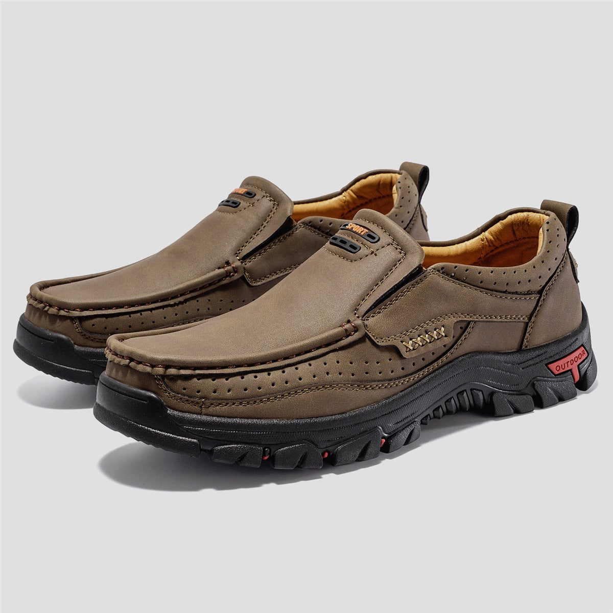 Orthopedic Walking Genuine Leather Slip-On Loafers