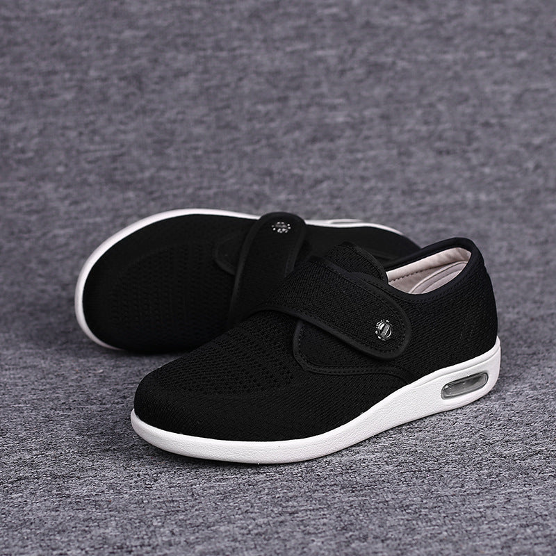 souatsole™ Soft and comfortable orthotic arch support width shoes for swollen feet Black
