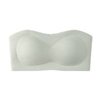 💞Womens Strapless Bras Push Up Bandeau Bra Non Slip Wireless Supportive Padded Bras Seamless Comfortable Tube Jelly Bra