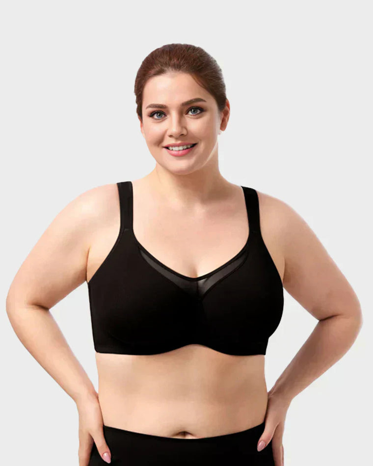Elegant Sheer Full Coverage Plus Size Bra
