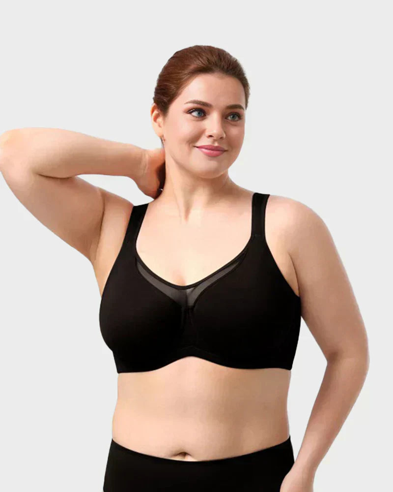 Elegant Sheer Full Coverage Plus Size Bra