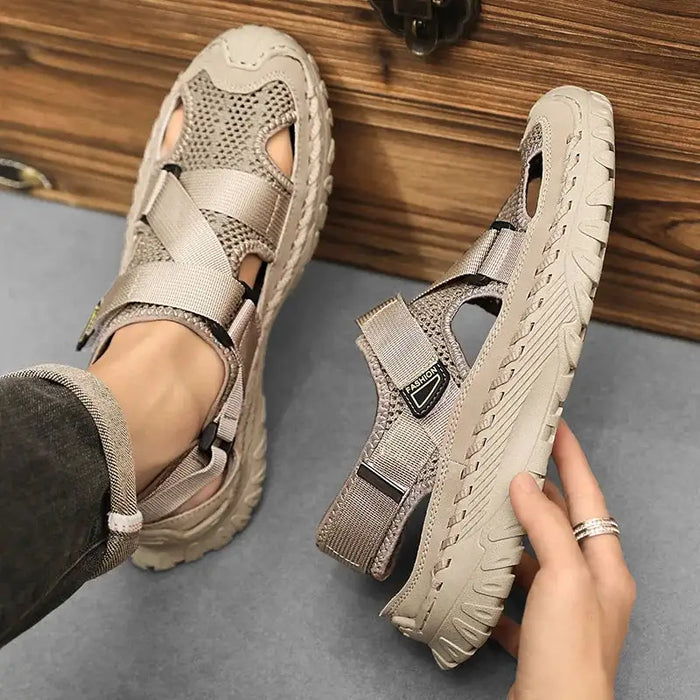 ðŸ”¥Summer Best-SellerðŸ”¥ Men's Orthopedic   Cowhide Breathable Mesh Sandals | Medical-Grade Foot Protection Design, Walk 8 Hours Without Foot Fatigue