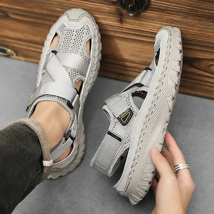 ðŸ”¥Summer Best-SellerðŸ”¥ Men's Orthopedic   Cowhide Breathable Mesh Sandals | Medical-Grade Foot Protection Design, Walk 8 Hours Without Foot Fatigue