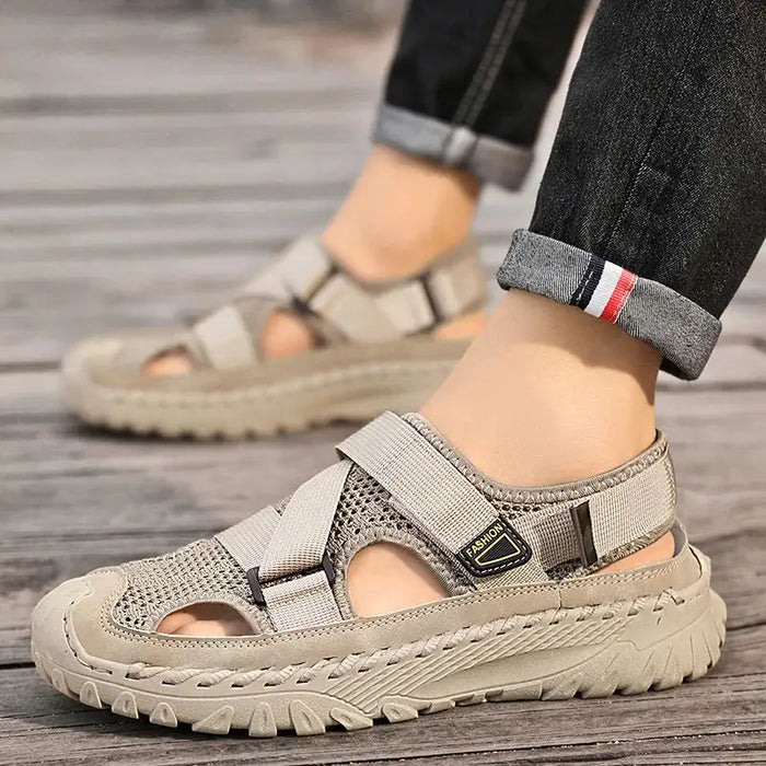 ðŸ”¥Summer Best-SellerðŸ”¥ Men's Orthopedic   Cowhide Breathable Mesh Sandals | Medical-Grade Foot Protection Design, Walk 8 Hours Without Foot Fatigue