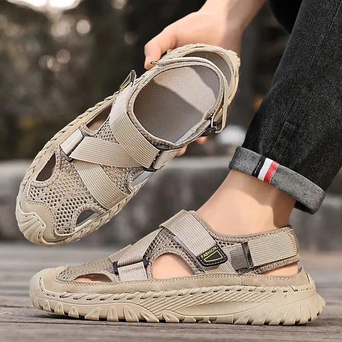 ðŸ”¥Summer Best-SellerðŸ”¥ Men's Orthopedic   Cowhide Breathable Mesh Sandals | Medical-Grade Foot Protection Design, Walk 8 Hours Without Foot Fatigue