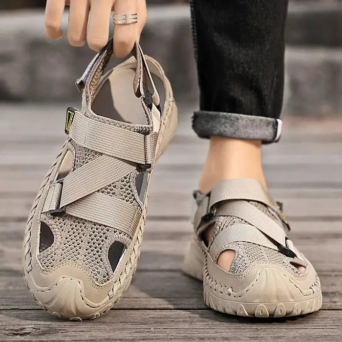 ðŸ”¥Summer Best-SellerðŸ”¥ Men's Orthopedic   Cowhide Breathable Mesh Sandals | Medical-Grade Foot Protection Design, Walk 8 Hours Without Foot Fatigue