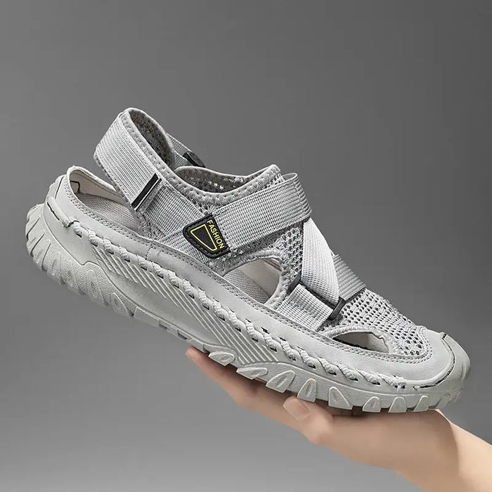 ðŸ”¥Summer Best-SellerðŸ”¥ Men's Orthopedic   Cowhide Breathable Mesh Sandals | Medical-Grade Foot Protection Design, Walk 8 Hours Without Foot Fatigue