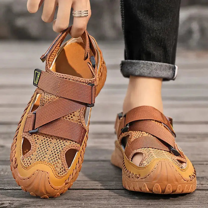ðŸ”¥Summer Best-SellerðŸ”¥ Men's Orthopedic   Cowhide Breathable Mesh Sandals | Medical-Grade Foot Protection Design, Walk 8 Hours Without Foot Fatigue
