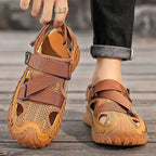 ðŸ”¥Summer Best-SellerðŸ”¥ Men's Orthopedic   Cowhide Breathable Mesh Sandals | Medical-Grade Foot Protection Design, Walk 8 Hours Without Foot Fatigue
