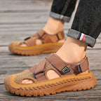 ðŸ”¥Summer Best-SellerðŸ”¥ Men's Orthopedic   Cowhide Breathable Mesh Sandals | Medical-Grade Foot Protection Design, Walk 8 Hours Without Foot Fatigue