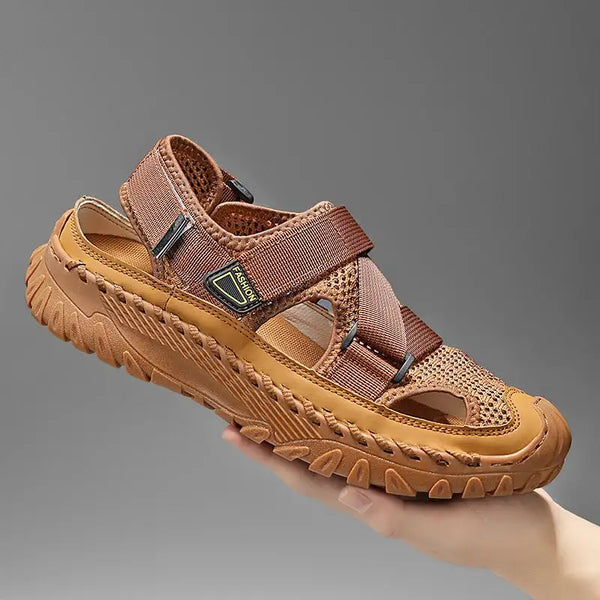 ðŸ”¥Summer Best-SellerðŸ”¥ Men's Orthopedic   Cowhide Breathable Mesh Sandals | Medical-Grade Foot Protection Design, Walk 8 Hours Without Foot Fatigue