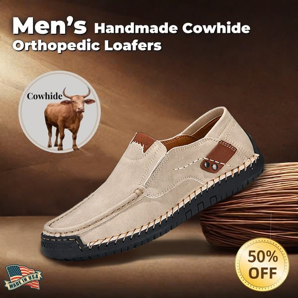 Last Day 60% OFFğŸ”¥â�±ï¸�Christmas Promotionâ�±ï¸�ğŸ”¥Men's genuine calfskin leather Slip-On Loafers