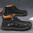 Hand-Stitched Leather Motorcycle Boots