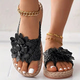 Women's orthopedic Flower Flat Flip Flops
