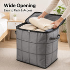 Spacious Moving Storage Bin, Zippered Organizer for Quilts, Bedding & Sweaters, Large Capacity Fabric Bag for Moving Day, Closet & Bedroom Use