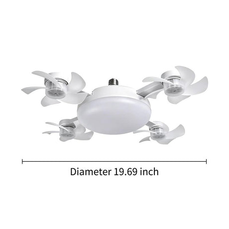 MREGB 2026 New E27 Socket Ceiling Fan Light - 2-in-1 Silent LED Fan with Remote Control, Energy-Saving Cooling & Lighting Combo for Home Bedroom summervibes