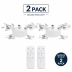 MREGB 2026 New E27 Socket Ceiling Fan Light - 2-in-1 Silent LED Fan with Remote Control, Energy-Saving Cooling & Lighting Combo for Home Bedroom summervibes