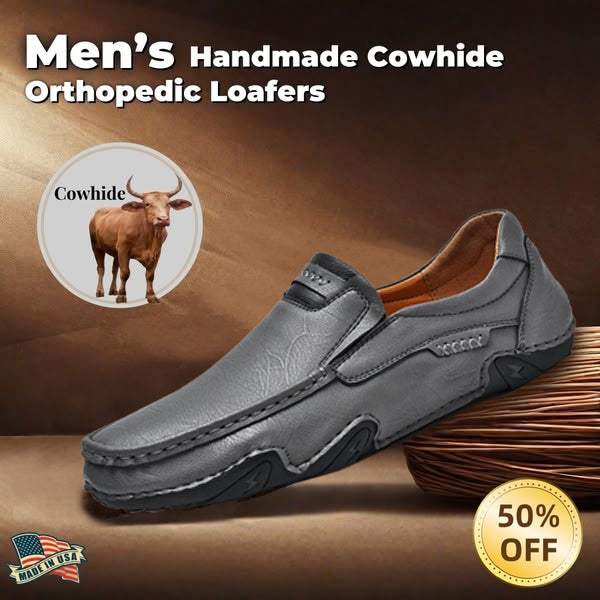 Last Day 60% OFFğŸ”¥â�±ï¸�Christmas Promotionâ�±ï¸�ğŸ”¥Men's genuine calfskin leather Slip-On Loafers