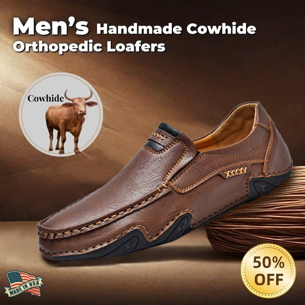 Last Day 60% OFFğŸ”¥â�±ï¸�Christmas Promotionâ�±ï¸�ğŸ”¥Men's genuine calfskin leather Slip-On Loafers