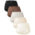 DAVID ARCHY Women's Classic Panties, 5-Pack Seamless High Waist Essential Underwear for Women