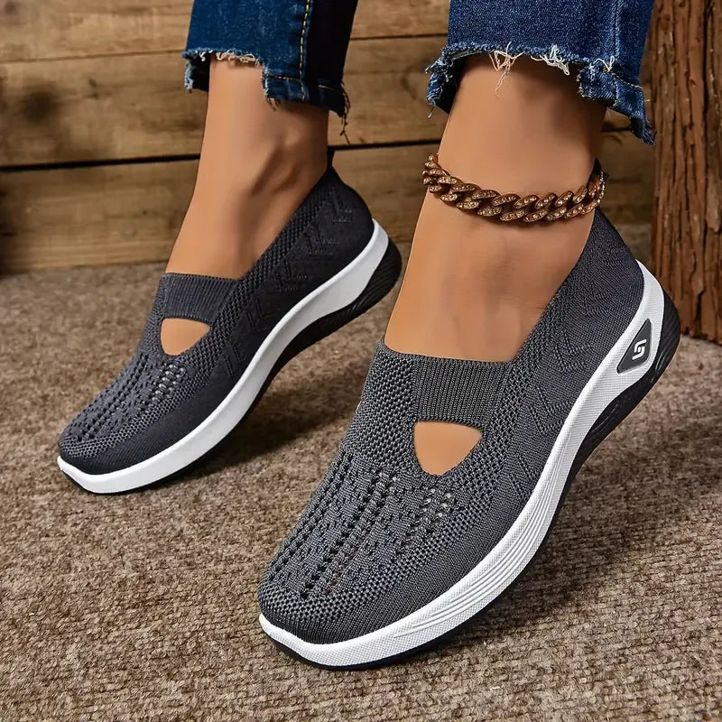 Women's comfortable breathable knitted sneakers