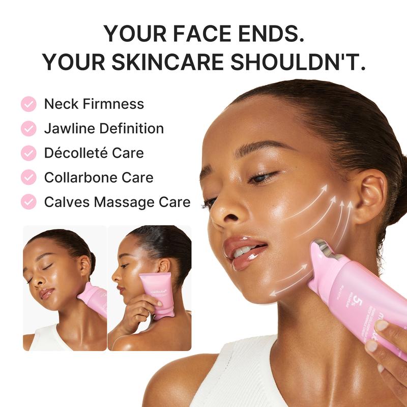 Collagen Gua Sha Neck Wrinkle Cream | Built-In Gua Sha Massager with Volufiline 5% + PDRN | Firming, Contour Care for the Look of Fine Lines, Jawline, Neck, Décolleté,Underarms, Chest, Legs, Shoulder | Massage Cream