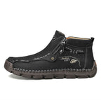 Hand-Stitched Leather Motorcycle Boots