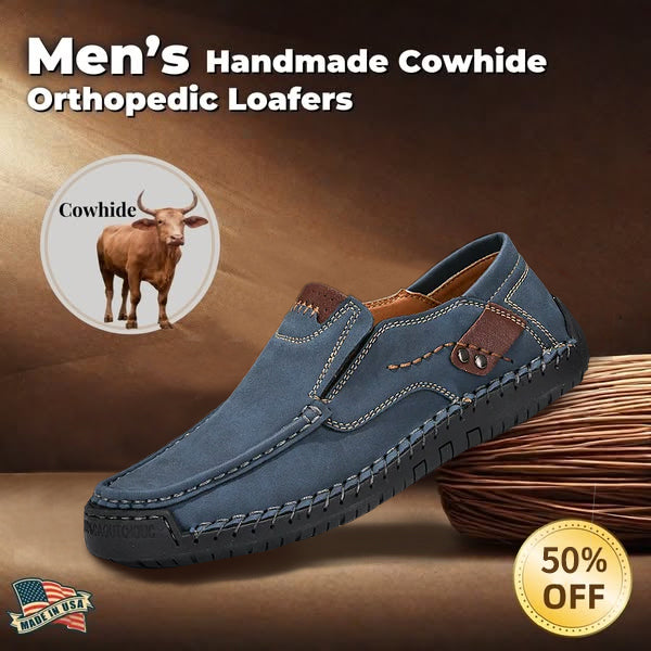 Last Day 60% OFFğŸ”¥â�±ï¸�Christmas Promotionâ�±ï¸�ğŸ”¥Men's genuine calfskin leather Slip-On Loafers