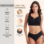 Posture Bra, women’s beige wireless bra, soft breathable non-removable molded cups