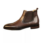 Western British Style Mens Real Leather Chelsea Ankle Boots