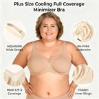 Elegant Sheer Full Coverage Plus Size Bra