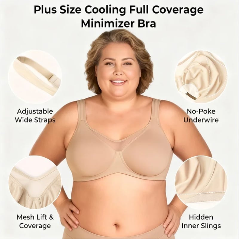 Elegant Sheer Full Coverage Plus Size Bra