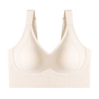 Soft Intention Plus Size Back Fat Smoothing Jelly Bra, Everyday, Seamless, Push Up